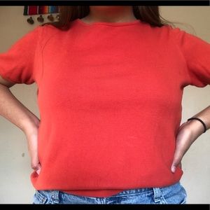 melon colored crop top